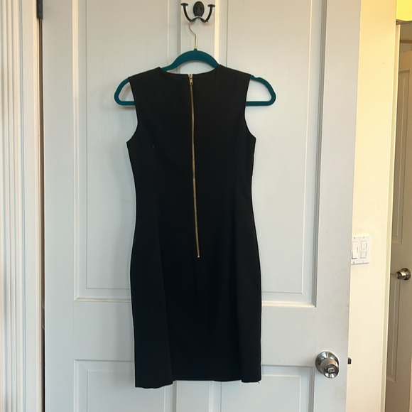 Turquoise and Gold Zip Up Midi Dress - Picture 3 of 4